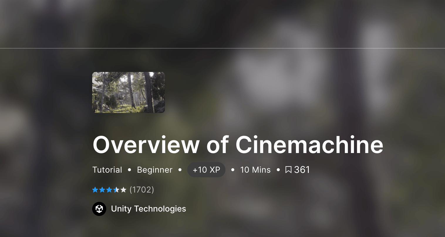 Tutoriales de Cinemachine