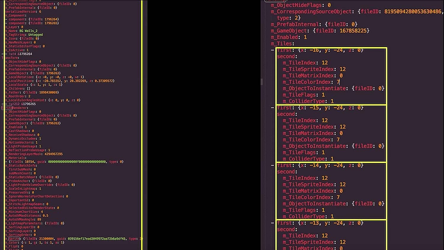 Unity: menor tamaño de las escenas con Tilemap
