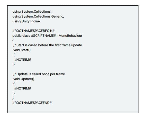 새 행동 스크립트